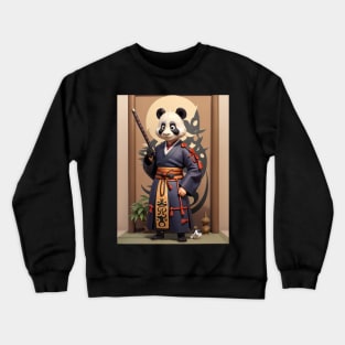 3d samurai panda Crewneck Sweatshirt